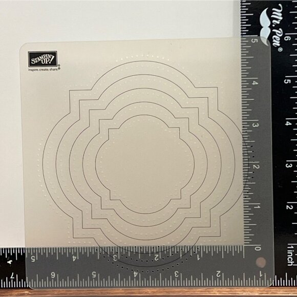 Stampin Up! Stencils 5-Piece Set With Case - Picture 7 of 11